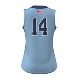 PRO LINE BREEZE SLEEVELESS SNAP 1-BUTTON SOFTBALL JERSEY - WOVEN