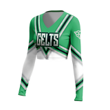 CHANT LONG SLEEVE V-NECK CROP TOP